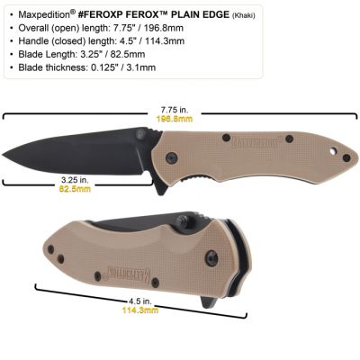 FEROX Folding Knife Plain Edge