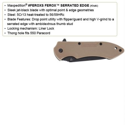 FEROX Folding Knife Serrated Edge