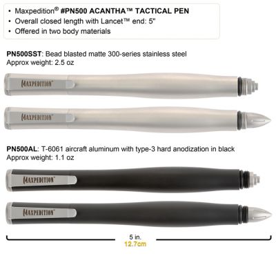 ACANTHA TACTICAL PEN Stainless Steel