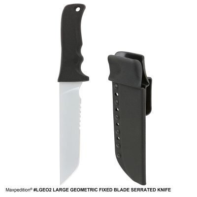 Large Geometric (LGEO2) Fixed Blade Serrated Knife